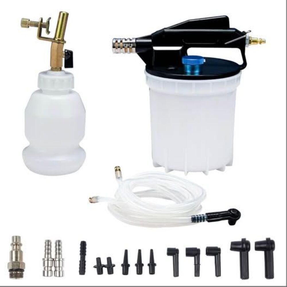 Vacuum Brake Bleeder Kit With 2L Brake Fluid Extractor 1L Refilling Bottle & Ada